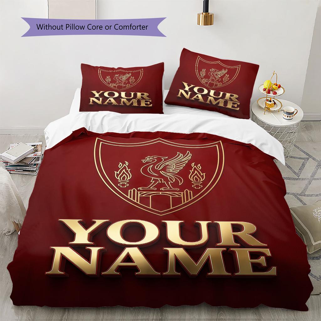 Custom Name,LFC Glory Era Pattern Bedding Home Decoration Birthday Gift ( 1 duvet cover + 2 pillowcase, without core),fan merchandise.