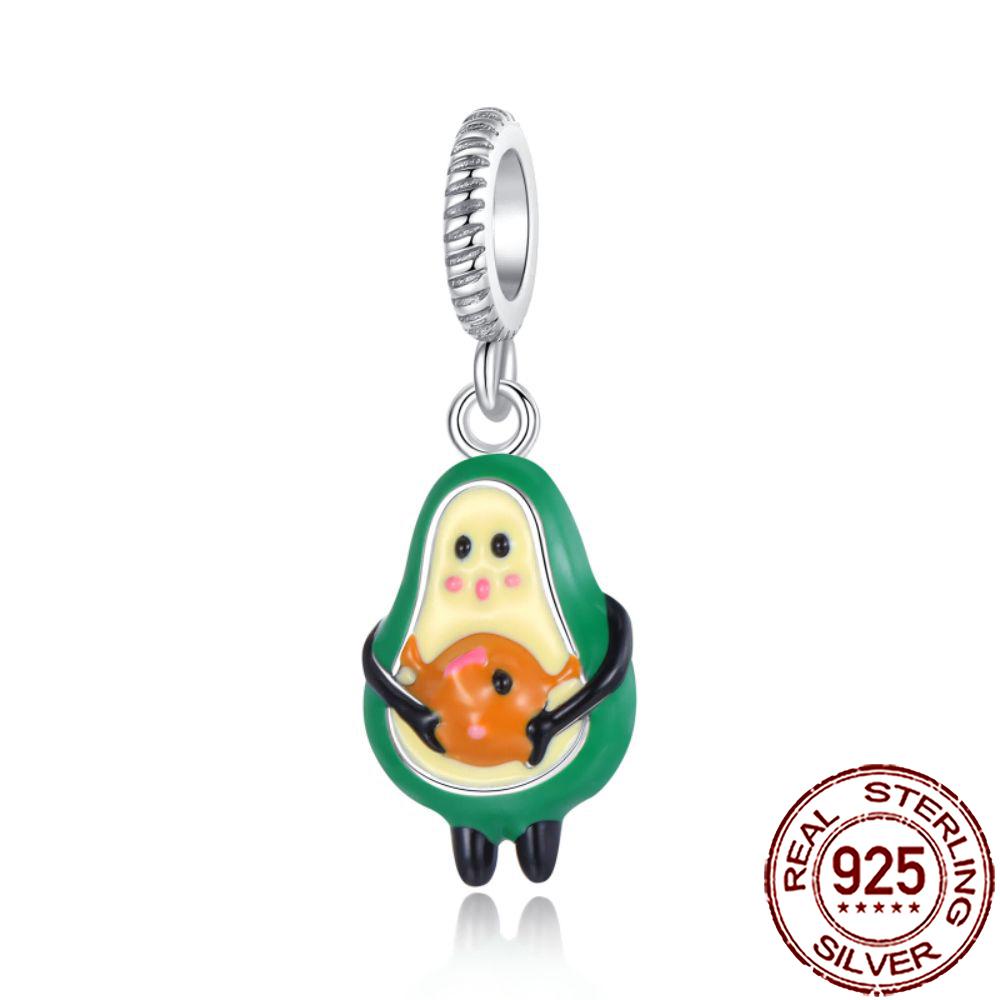 New Charms 925 Silver Fruit Food Goblet Hamburger Coffee Cup Beads Fit Bracelet Necklace DIY Jewelry