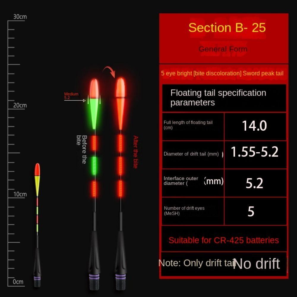 1 шт. сверхчувствительный светодиодный рыболовный умный поплавок для ночной рыбалки, светящийся поплавок для ночной рыбалки