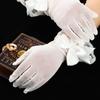 Fashion Chiffon Sunscreen Bow Bride Mittens Driving Gloves Lace Gloves