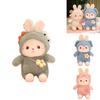 Soft Fluffy Transforming Animal Plush Toy Piggy Elephant Dinosaur Bunny Rabbit Doll Pillow