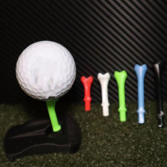 4 Pcs Turf Base Hinged Artificial Turf Tee for Golf Simulator Practice Includes 5 Pre-Cut Tee Variety Packs for Driving Range Home Training