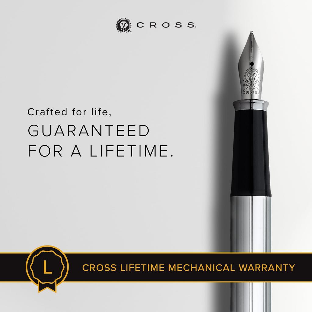 Cross Fountain Pen M Medium Point Townsend 536M Chrome Genuine Imported Product