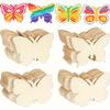 40Pcs Wooden Butterfly-Shaped DIY Painting And Doodling Pieces for Home Decoration, Creative Wooden Crafts for Birthday Parties