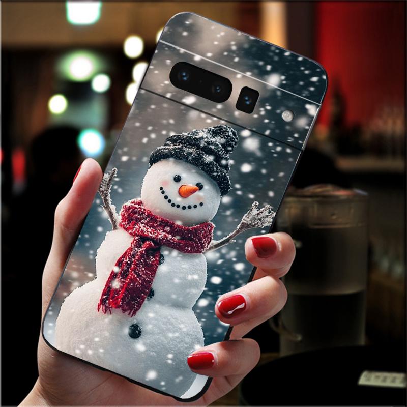 Чехол для телефона Google Pixel 10 Pro XL 9 Pro XL 9A 8 7 6 Pro Pixel 8A 7A 6A Pixel 8 7 6 5 Снеговик Рождество