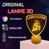 Lampe de Chevet 3D LED Voiture Lamborghini, Veilleuse changement de Couleurs, Lampe Tactile Bureau et Chambre, idée Cadeau