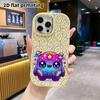 Phone case: 2D flat design suitable for iPhone 18 17 16 15 14 13 Pro protective case, couple style, little starry monster, Christmas and Halloween gif