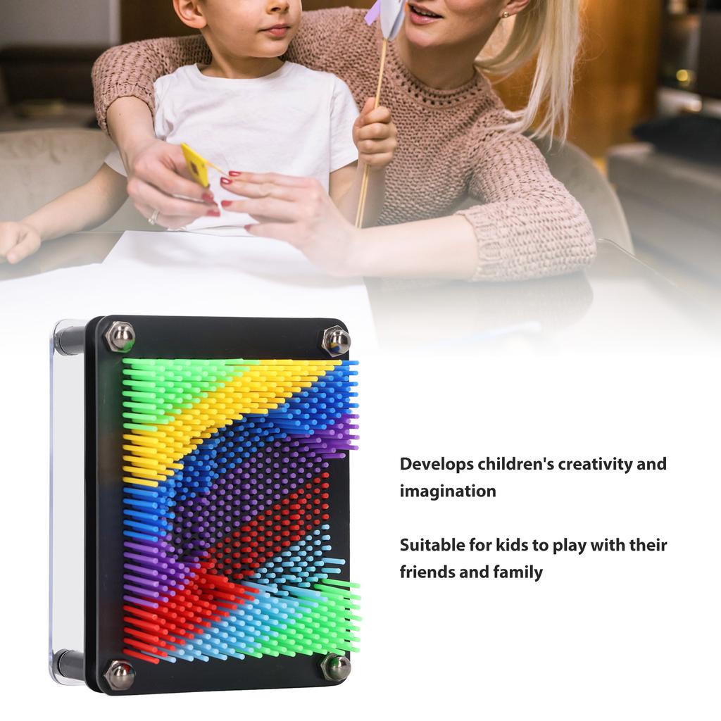 3D Игрушка Pin Art Цветная Пластиковая Доска Pin Art 3D Игрушка с Иглами для Детей Детский Подарок Черный Фон
