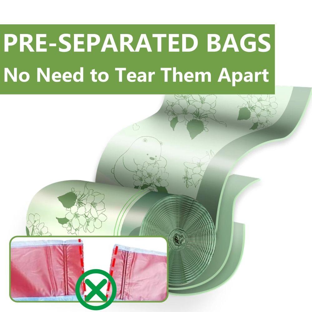 30/50/100pcs/rolls Thickened Material Drawstring Garbage Bag Camellia Fragrance Bag Household Use