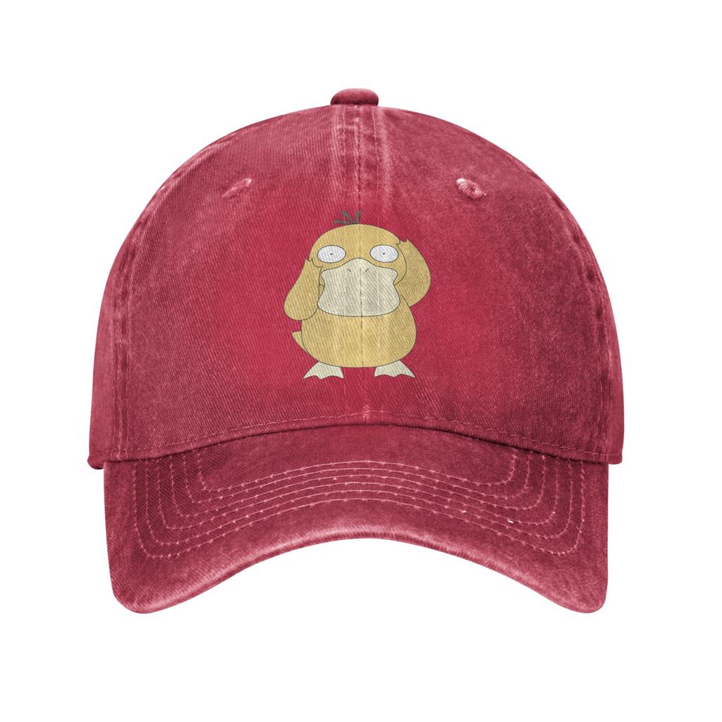 Confused Psyduck PPokemon Baseball Cap Retro Distressed Denim Snapback Hat Men Women Outdoor Running Golf Soft Caps Hat