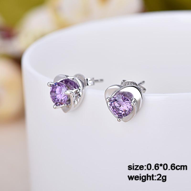Heart Dangle Earrings for Women Colorful Enamel Crystal Love Heart Sweet Korean Female Drop Earrings aretes de