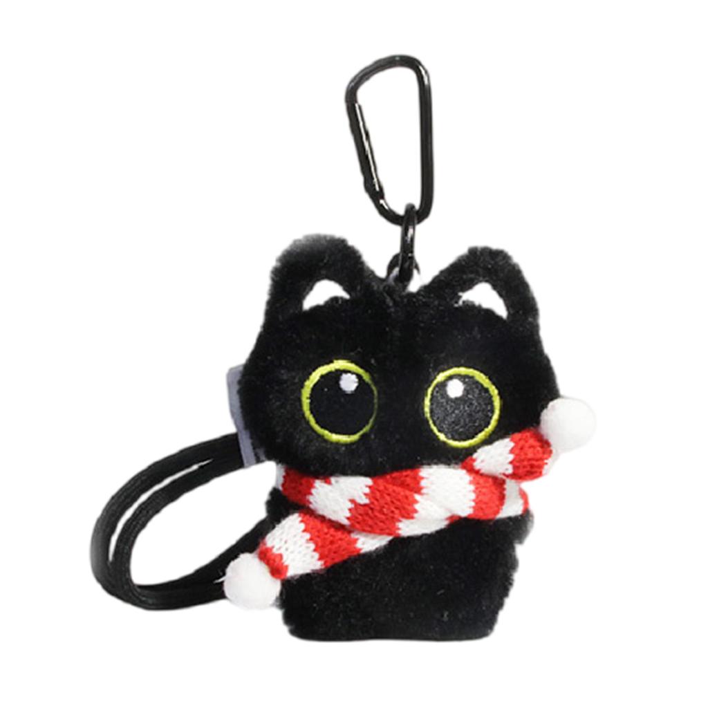 Милый плюшевый брелок в виде черного кота, очаровательный кошелек для монет в виде животного, уникальная подвеска для женщин и студентов