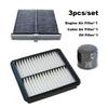 3pcs Filter Set For MAZDA CX-3 2.0L 2017 2018   PE Engine Accessories Cabin A/C Air Oil Filter Kit Spare Parts PEHH133A0