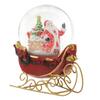 Glass Ball Sleigh with Santa Claus 19x13x17cm