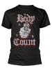 Men's Black "Body Count" Graphic T-Shirt - Bold Skull and Bloodstain Print