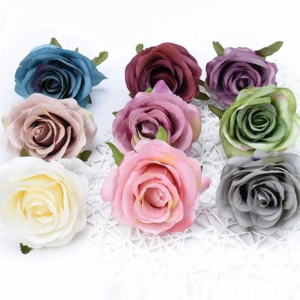 50/100pcs Artificial Flowers Silk Roses Home Outdoor garden Wedding wall Christmas Decoration High Quality Festival Diy gift box
