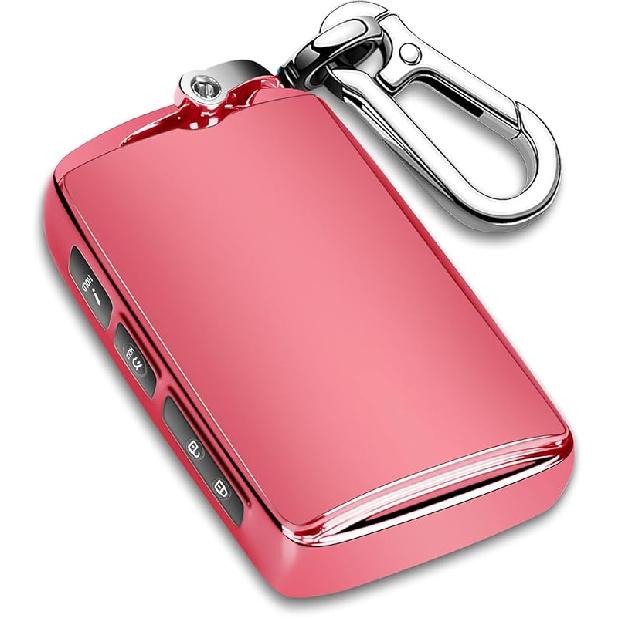 QBUC For Mazda Key Fob Cover,TPU Protector Key Holder With Keychain For - Mazda 3,For Mazda 3 Hatchback,For - Mazda CX-5,CX-30,CX-9,CX-12 3-4-Buttons