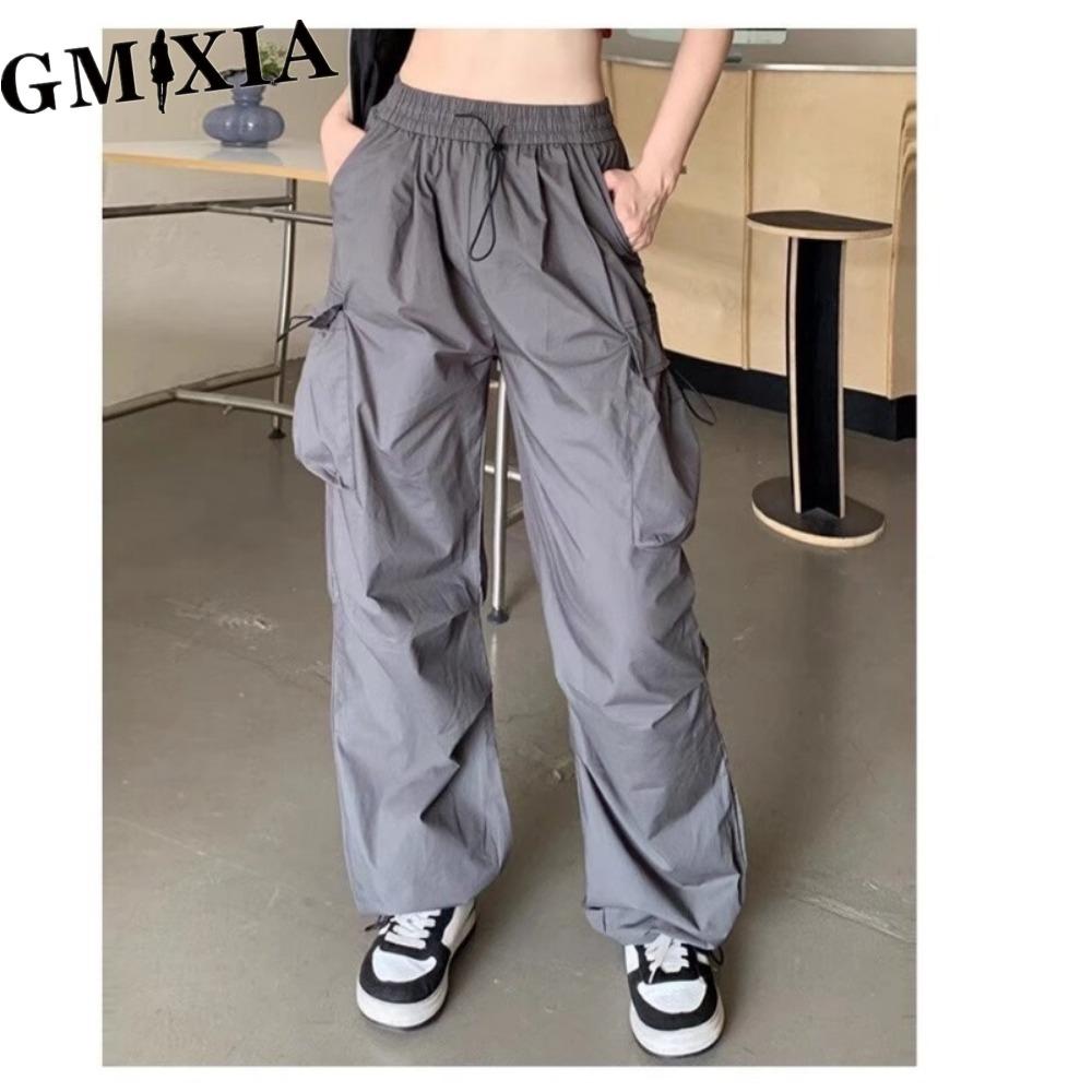 GMXIA Женские модные повседневные однотонные брюки и капри с принтом