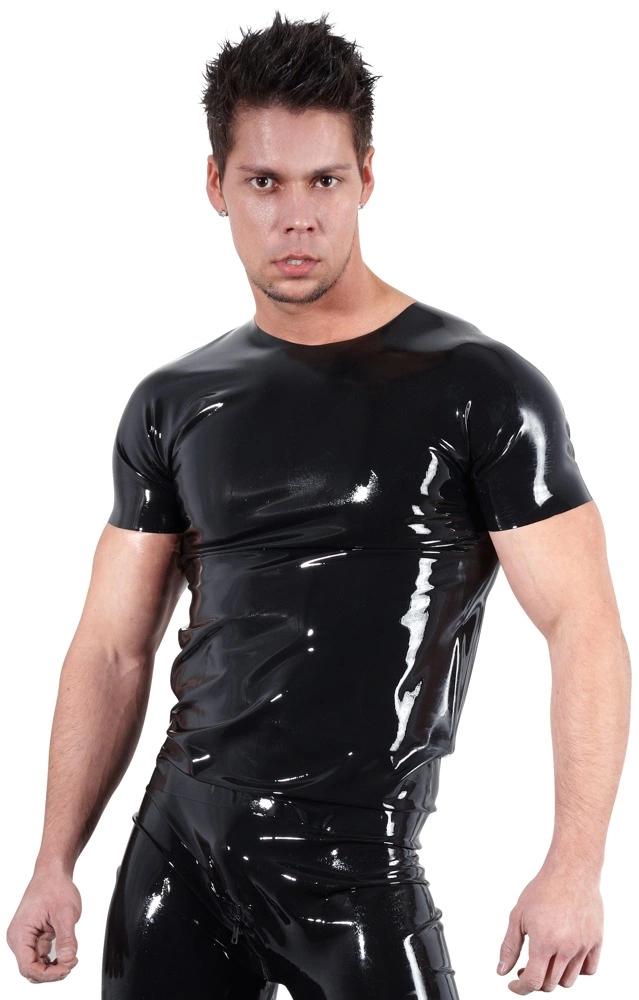 LATE X - Black Classic Latex T-Shirt Unisex 2XL