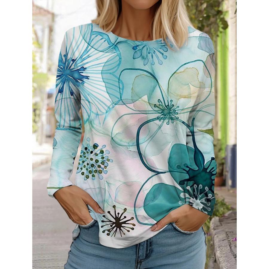 Модная женская футболка с длинным рукавом с цветочным узором, толстовка для девочек в стиле Харадзюку, одежда для взрослых с 3D-принтом в виде бабочки, женские топы, футболки