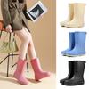 Women's Fashion Trend Outdoor Waterproof And Anti Slip With Cotton Cover Midsole Rain Boots