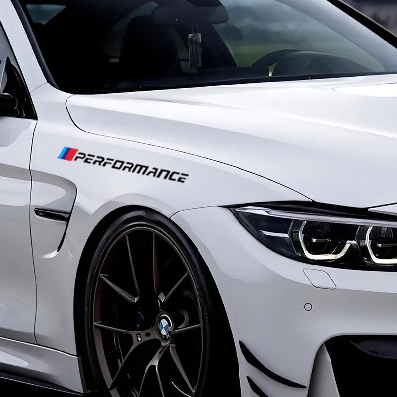 XJVYV1 For BMW 2025 Hot 2Pcs Car Side Body trunk Sticker performance Logo Decals For Bmw M F10 F30 E46 E90 E60 G30 F20 X5 E70 E39 E36 E