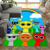 Colorful Creatures Gathering Floor Rug Office Rug Suitable for Kitchen Dining Room Decorate room Outdoor Antislip Carpet Anime Office Decor