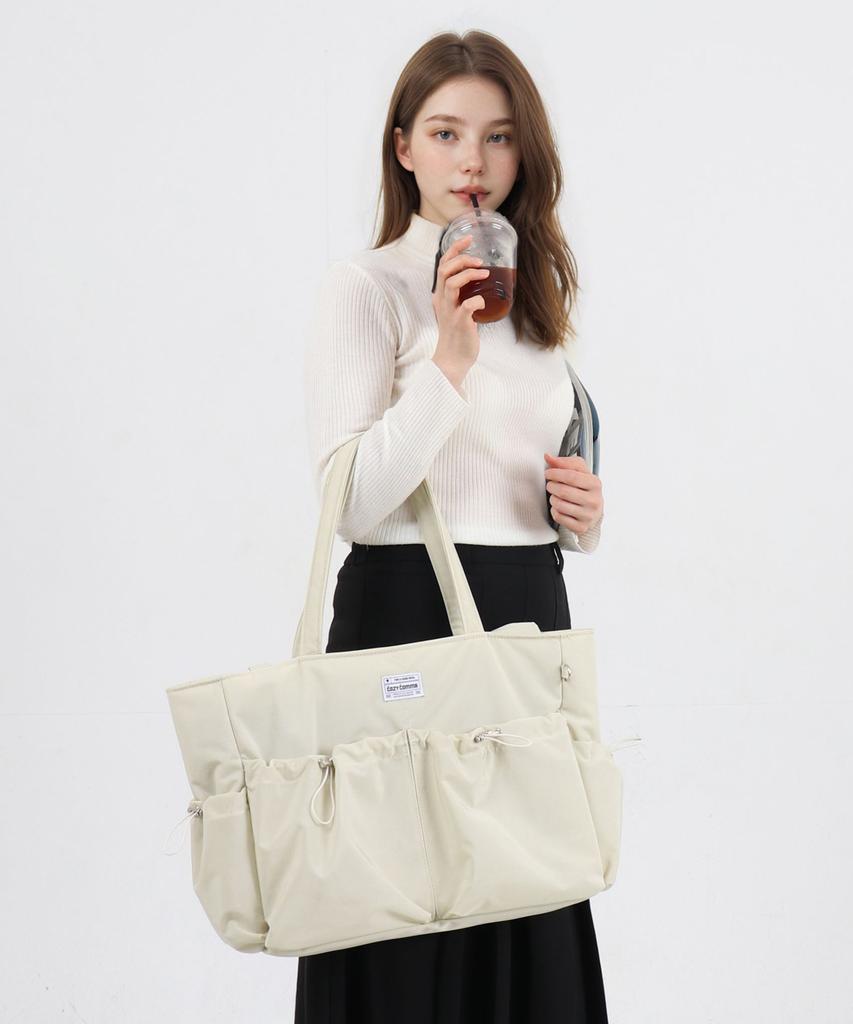 Cozycomma 17-Pocket Nylon Peddler Bag_Cozy Bag [Ivory]
