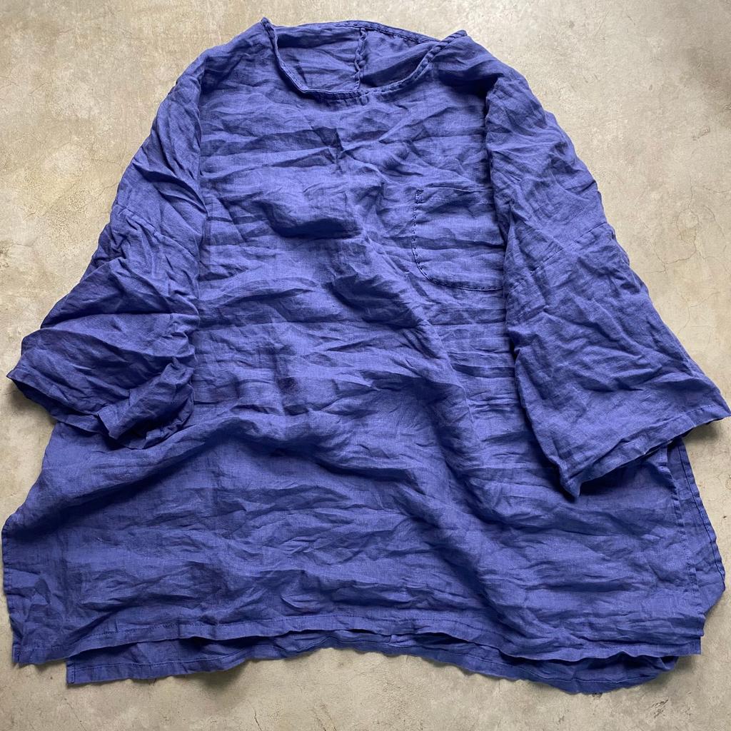 Johnature Women Vintage T-Shirts Irregular Length Solid Color Autumn O-Neck Long Sleeve Loose T-Shirts