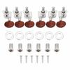 Silver Guitar Machine Heads Plastic+Metal Enclosed Tuning Pegs Stable Tuning Pegs  For Guitar Use