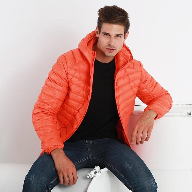 NewBang Brand Lightweight Men Hooded Duck Down Jacket Ultra Light Down Jacket Men Portable Windproof Warm Coat Feather Parka Man