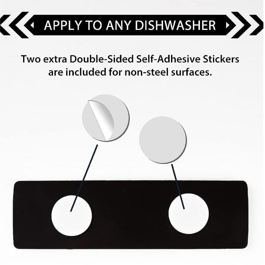 Dishwasher magnetic stickers with scratch resistant and dirt resistant signs, suitable for dishwashers