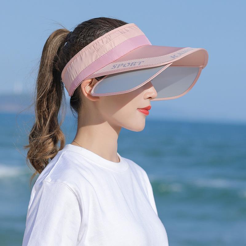 Женская велосипедная дышащая солнцезащитная шляпа с козырьком, женская масштабируемая козырек, пустая верхняя часть, широкие поля, бейсболка, уличные пляжные шляпы с защитой от УФ-излучения