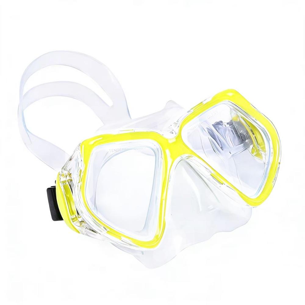 Tempered Glass Snorkel Mask Adjustable Strap Underwater Mask Professional Diving Glasses Unisex
