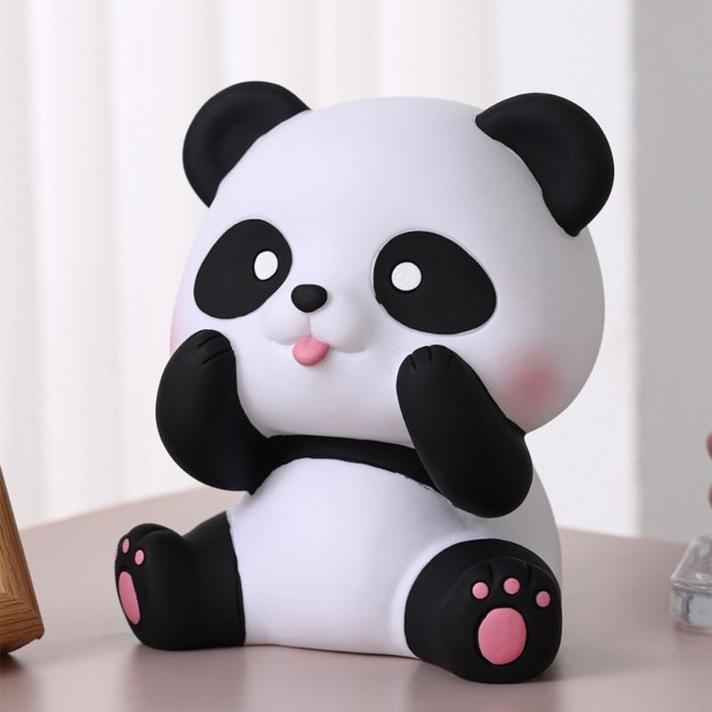 Money Container Versatile Coin Holder Lovely Panda Shaped Money Holder Piggy Banks Coins Savings Jar for Animal Lovers