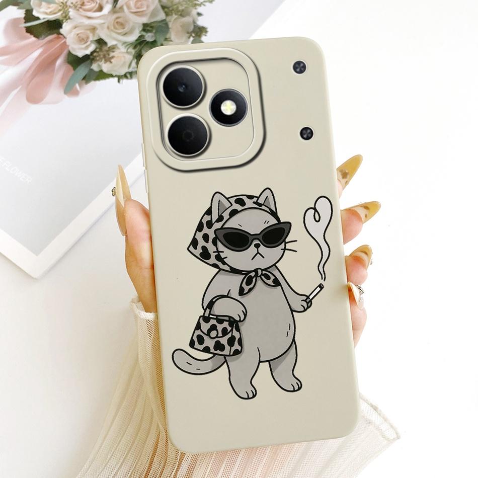 For Realme Note 80 RMX5388 Cute Cat Flower Cartoon Phone Case For Realme Note80 4G Soft Silicone Covers Bumpers