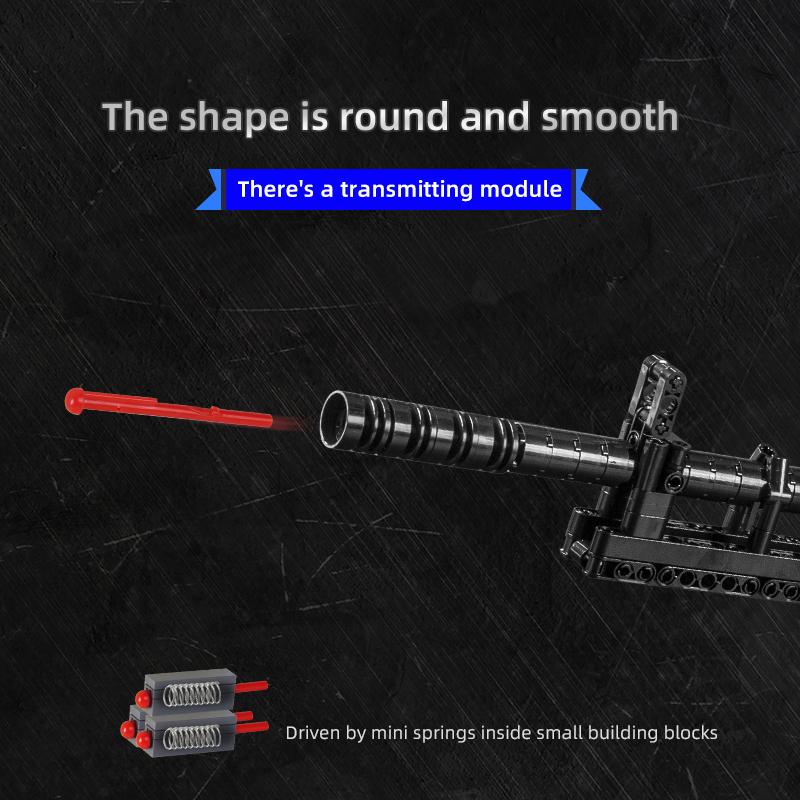 MOULD KING 14026 Техническая боевая винтовка MK14, модель пистолета, строительные блоки, военное оружие, кирпичи, набор игрушек для детей, подарки