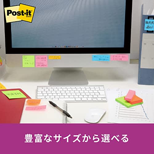 Самоклеящиеся листочки Post-It Notes, неоновые цвета, 75 x 100 мм, 90 листов x 5 книг 657-5SSAN