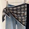 Multi-functional Floral Triangle Scarf Matching Pants Waist Belt Decorative Headscarf  Summer