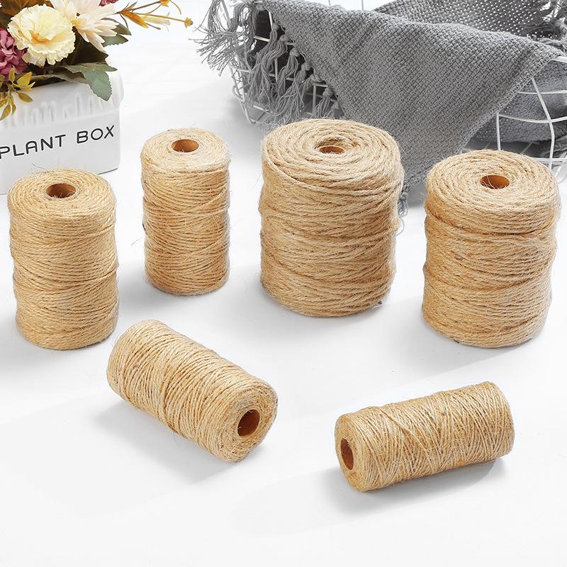 Natural Jute Rope 1mm-3.8mm Handwoven Decorative Hemp, 100m Roll