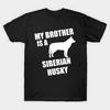 Men Black Print T-shirt Super Large TShirt My-brother-is-a-siberian-husky No-Cut Transfer Paper Print Cotton Tshirt