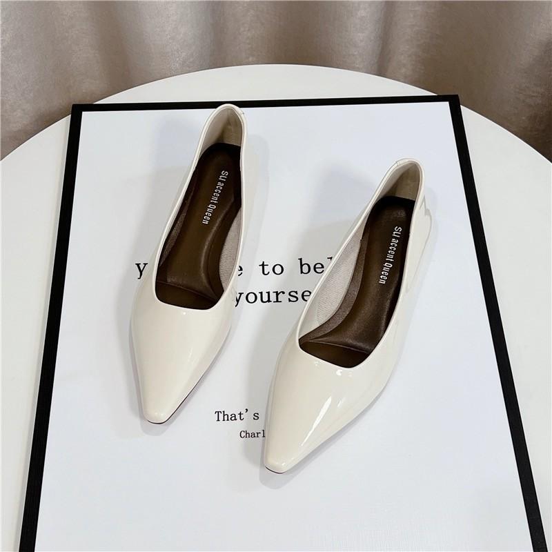 Мода Новая Мода Женская Обувь Женская Летняя Лакированная Кожа Мягкая Подошва Противоскользящая Износостойкая Удобная Низкий Каблук Обувь Слипоны Zapatos Mujer