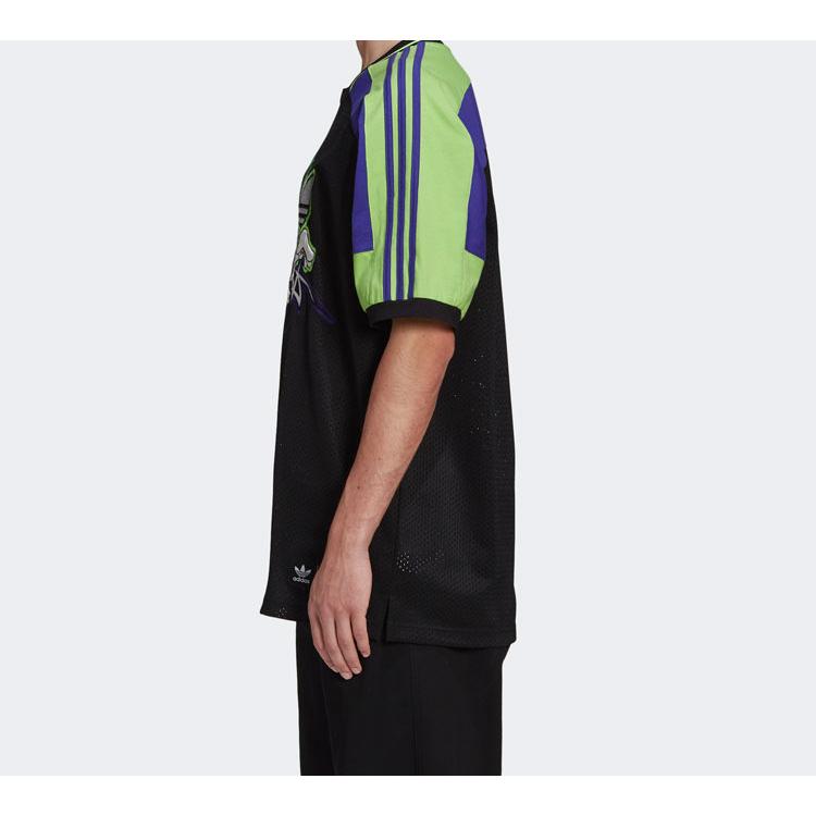 Adidas Originals X SANKUANZ T Shirts Men's Black Crew Neck Moderate Straight Fit FT8051