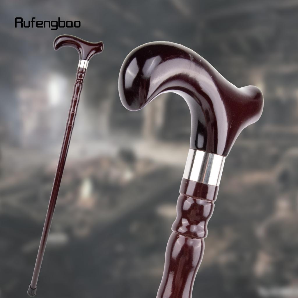 Коричневая деревянная трость с одним шарниром, модная, для ходьбы, декоративная, для косплея, на Хэллоуин, булава, костыль, жезл, посох, 92 см