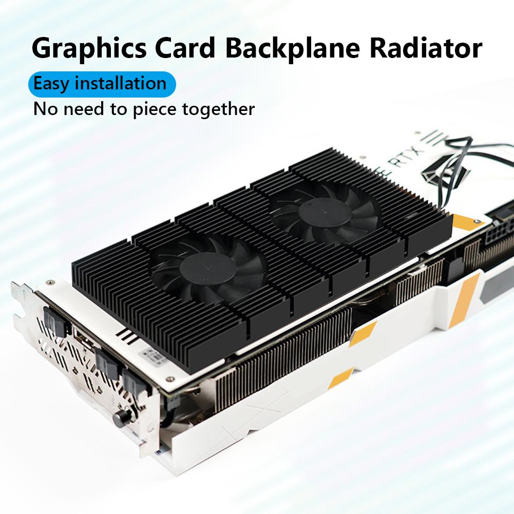 Радиатор задней панели GPU, задняя пластина видеокарты, охладитель памяти, панель с радиатором для видеопамяти VRAM с ШИМ для серии RTX 3090 3080 3070