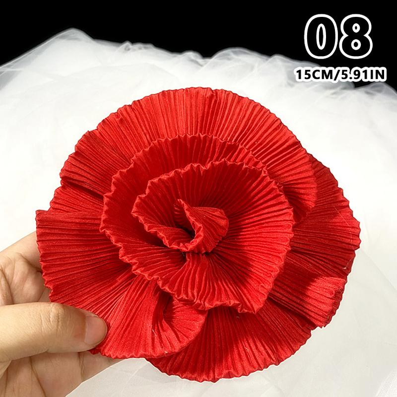 Пришивная 3D аппликация в виде цветка, большая, для женской одежды, аппликация для платьев, роскошная дизайнерская брошь, сценический свадебный наплечный аксессуар