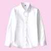 Spring Autumn Baby Toddler Teenage Girls White Blouse Long Sleeve School Uniform Girl Cotton Shirt Kids Tops 6 8 10 12 14 Years