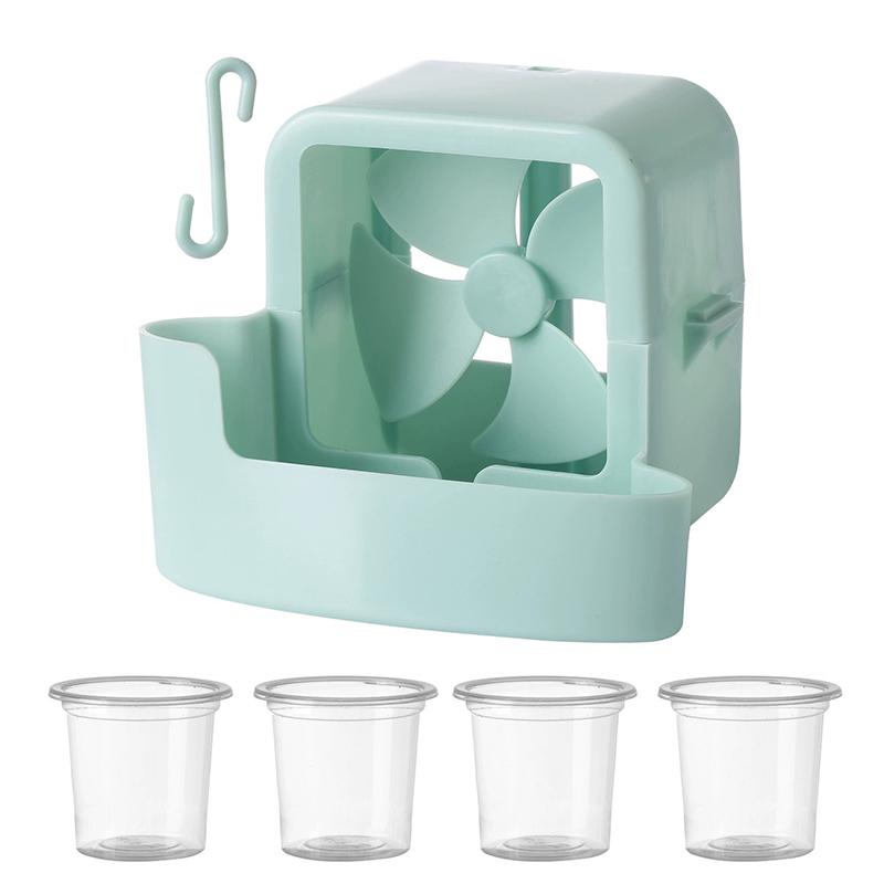 Electric Fan Cooling Storage Box Ice Cube Storage Box Fast Cooling Portable With Hanging Hook Electric Fans Ice Cube Holder
