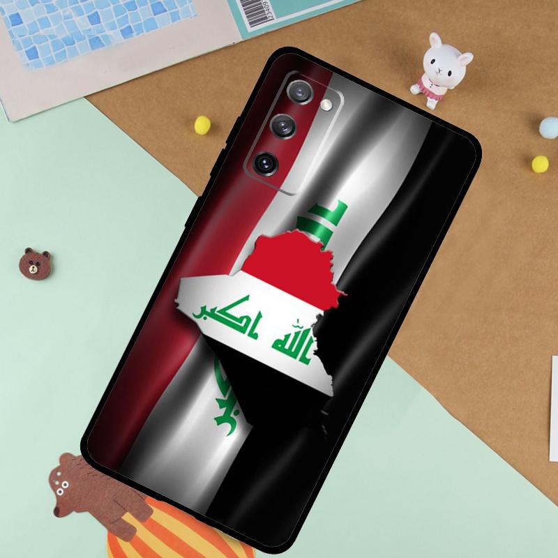 Iraqi Iraq Flag Case For Samsung Galaxy S23 S22 Ultra S21 S20 FE S8 S9 S10 Note 10 Plus Note 20 Ultra Cover