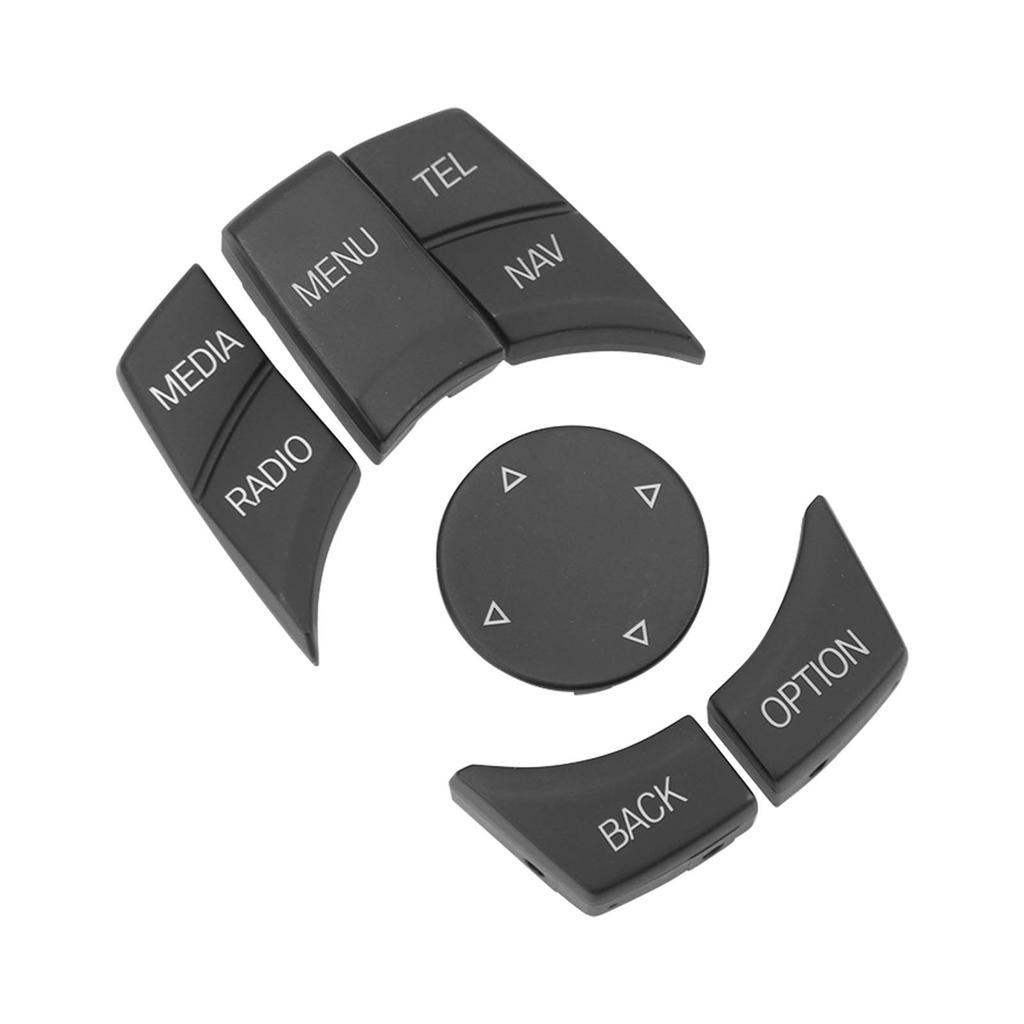 6 ШТ. Кнопка управления мультимедиа автомобиля Изысканная удобная на ощупь крышка кнопки-ручки Подходит для 1 3 5 6 серии Матовый черный